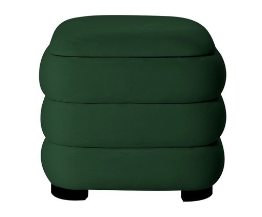 Puff Baú P em Veludo Valle Verde, green | WestwingNow