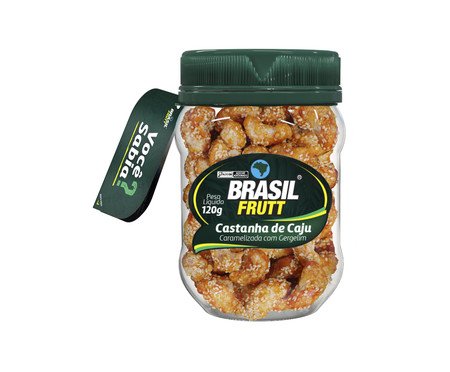 Castanha de Caju Caramelizada com Gergelim Pote