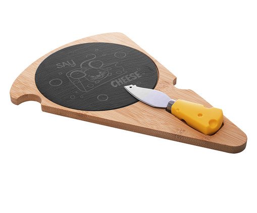 Jogo para Servir de Bambu com Tábua e Faca Lyor, multicolor | WestwingNow