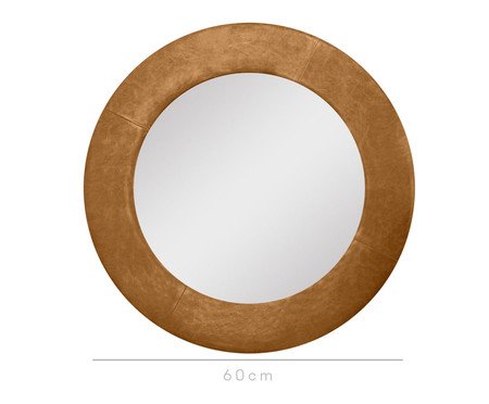 Espelho Madrid em Corino Terracota - 70cm | Westwing
