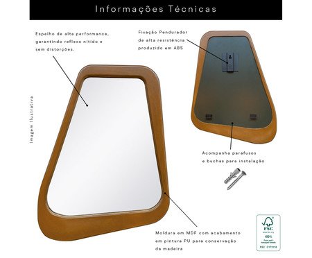 Espelho Decorativo Trapézio Freijó | Westwing