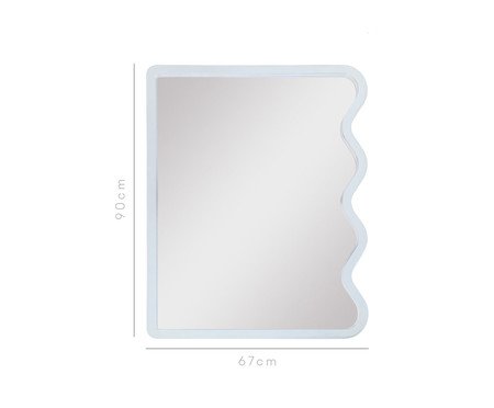 Espelho de Parede Wave Orgânico Branco | Westwing
