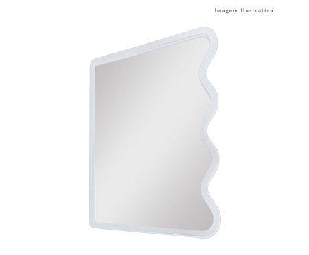 Espelho de Parede Wave Orgânico Branco | Westwing
