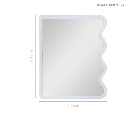 Espelho de Parede Wave Orgânico Branco | Westwing