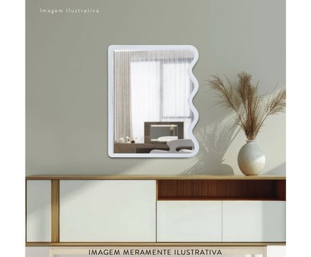 Espelho de Parede Wave Orgânico Branco | Westwing