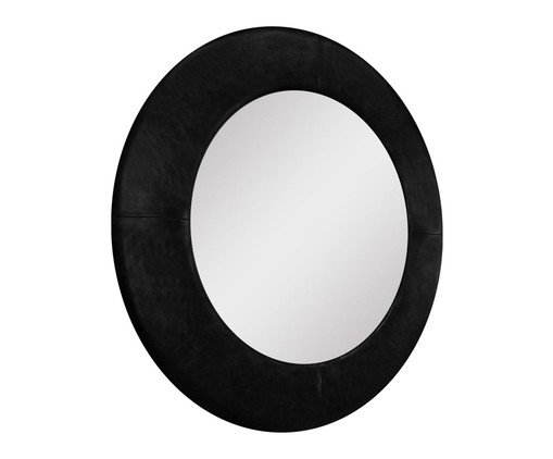 Espelho Madrid em Corino Preto - 60cm, black | WestwingNow