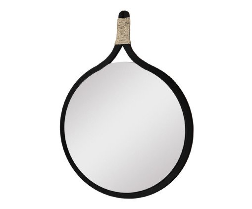 Espelho Profile Sisal Preto Grande, black | WestwingNow