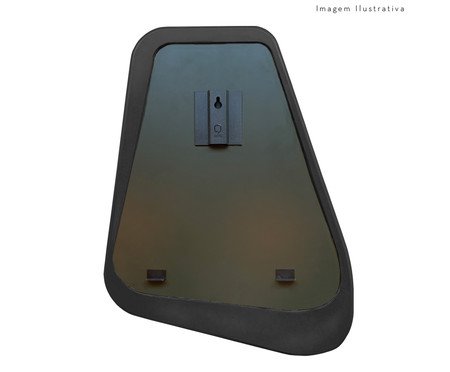 Espelho Decorativo Trapézio Preto