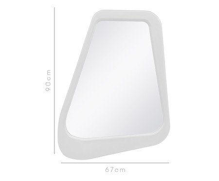 Espelho Decorativo Trapézio Branco | Westwing
