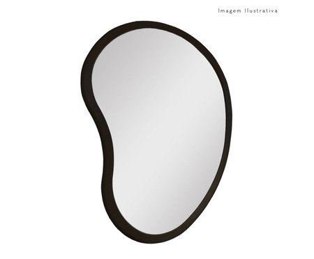 Espelho de Parede Orgânico Egg Preto | Westwing