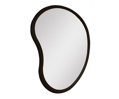 Espelho de Parede Orgânico Egg Preto, black | WestwingNow