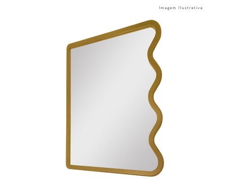Espelho de Parede Wave Orgânico Dourado | Westwing