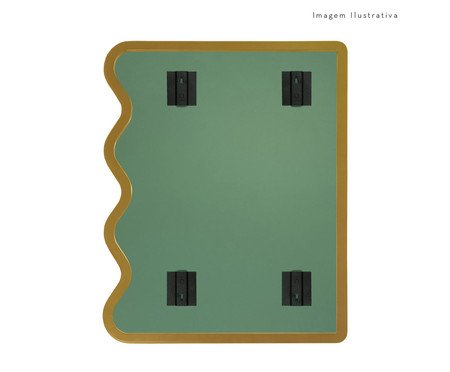 Espelho de Parede Wave Orgânico Dourado | Westwing