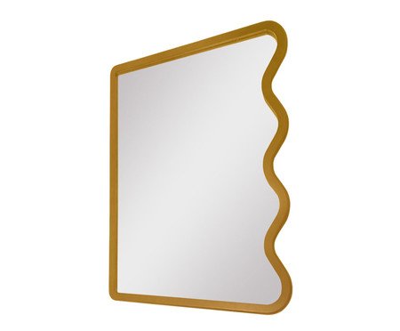 Espelho de Parede Wave Orgânico Dourado | Westwing