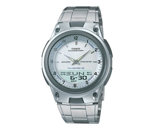 Relógio Digital Masculino Casio Analógico Prateado - 3,82X3,52X0,85cm, Prata ou Metálico | WestwingNow