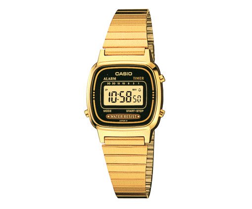 Relógio Digital Feminino Casio Dourado - 3,86X3,63X0,96cm, Dourado | WestwingNow