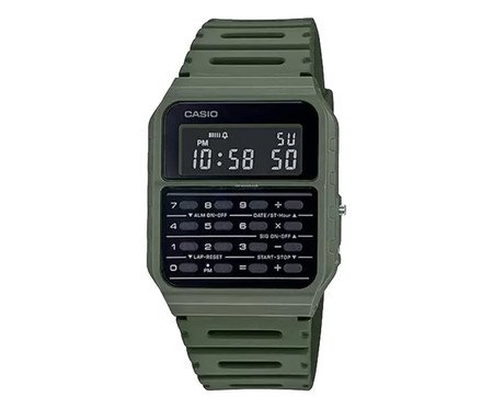Relógio de Pulso Casio Vintage Data Bank Digital Verde | Westwing