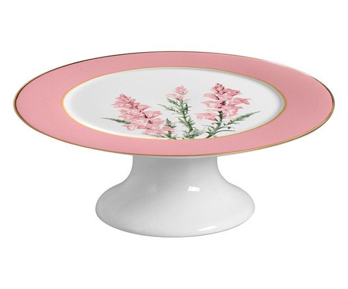 Prato de Bolo com Pe Rosa com Filete Ouro Boca de Leao, Colorido | WestwingNow
