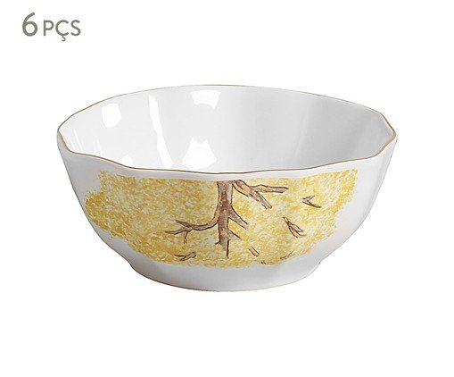 Jogo de Bowl com Filete Ouro Ype Amarelo, Colorido | WestwingNow