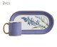 Jogo de Lanche Roxo com Filete Ouro Boca de Leao, Colorido | WestwingNow