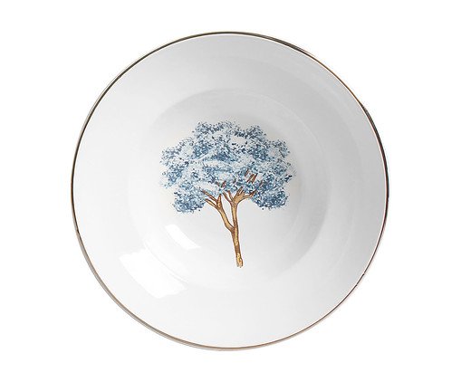 Prato Massa Com Aba com Filete Ouro Ype Azul, Colorido | WestwingNow