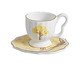 Jogo de Xícara para Café com Pires com Filete Ouro Ype Amarelo, Colorido | WestwingNow
