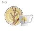 Jogo de Xícara para Café com Pires com Filete Ouro Ype Amarelo, Colorido | WestwingNow