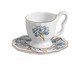 Jogo de Xícara para Café com Pires com Filete Ouro Ype Azul, Colorido | WestwingNow