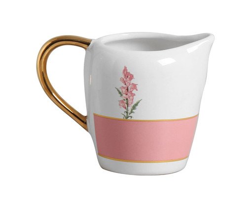 Leiteira Rosa com Filete Ouro Boca de Leao, Colorido | WestwingNow