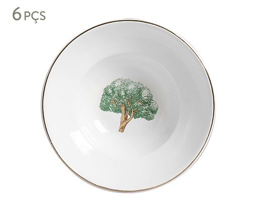 Jogo de Mini Bowl Com Aba com Filete Ouro Ype Verde, Colorido | WestwingNow
