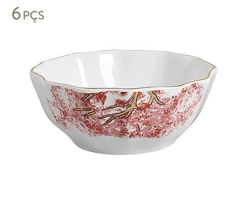 Jogo de Bowl com Filete Ouro Ype Rosa, Colorido | WestwingNow