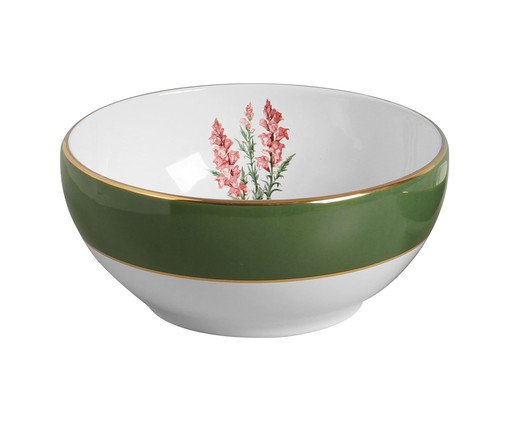 Tigela Grande Verde com Filete Ouro Boca de Leao, Colorido | WestwingNow