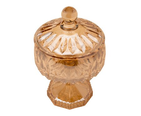 Pote Decorativo em Cristal Louise Âmbar | Westwing