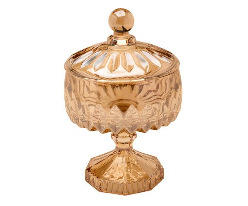 Pote Decorativo em Cristal Louise Âmbar, Colorido | WestwingNow