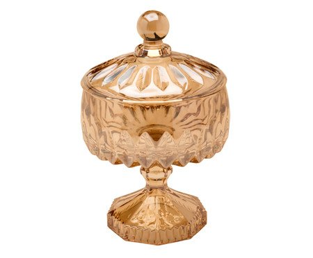 Pote Decorativo em Cristal Louise Âmbar | Westwing