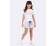 Pijama Manga Curta com Listras Infantil Bear Branco, white | WestwingNow