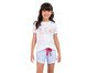 Pijama Manga Curta com Listras Infantil Bear Branco, white | WestwingNow