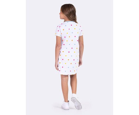 Camisola Manga Curta Infantil Poás Color Branco | Westwing