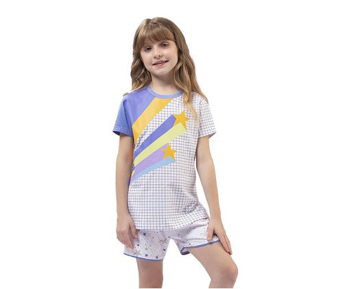 Pijama Manga Curta Infantil Constelação Branco, white | WestwingNow