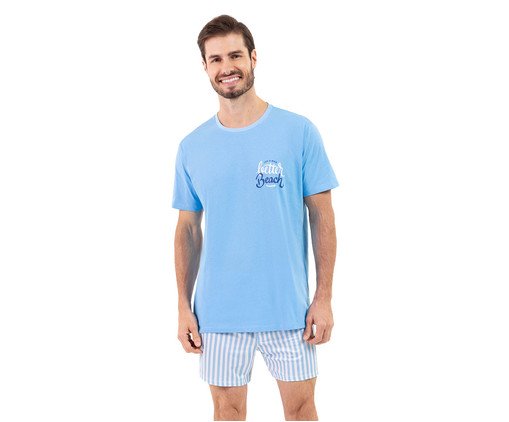 Pijama Manga Curta Masculino Better Beach Azul, blue | WestwingNow