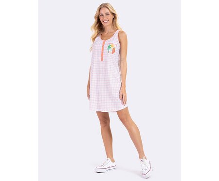 Camisola Regata com Abertura Summer Branco | Westwing