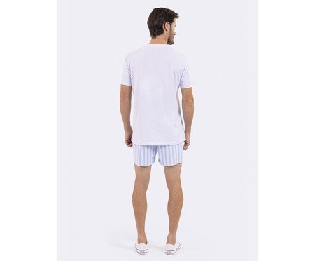 Pijama Manga Curta Masculino Bear Branco | Westwing