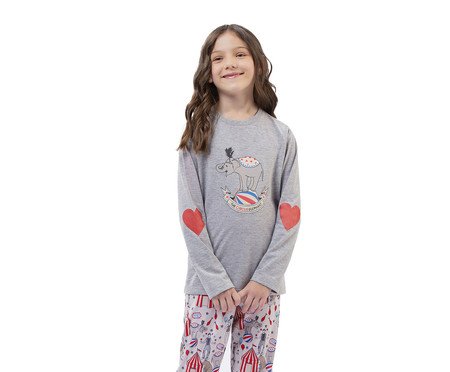 Pijama Manga Longa Infantil Circus Mescla | Westwing