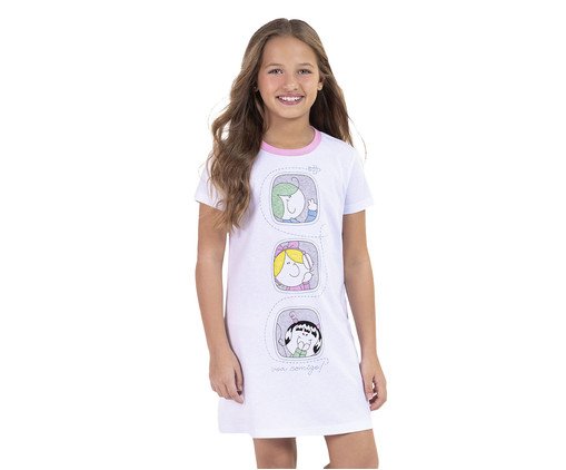 Camisola Manga Curta Infantil Turma da Bia Branco, white | WestwingNow