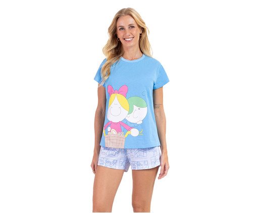 Pijama Manga Curta Turma da Bia Bike Azul, blue | WestwingNow