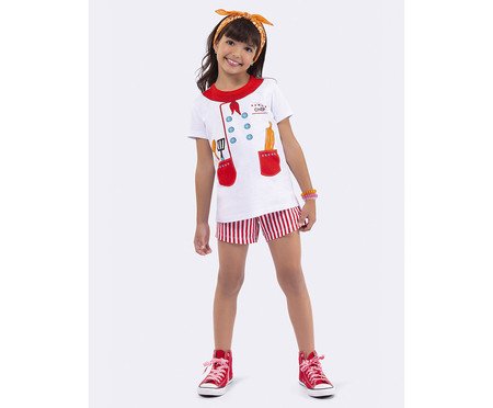 Pijama Manga Curta Infantil Mini Chef | Westwing