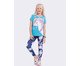 Pijama Manga Curta Infantil com Legging Unicórnio Azul, blue | WestwingNow