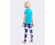 Pijama Manga Curta Infantil com Legging Unicórnio Azul, blue | WestwingNow