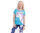 Pijama Manga Curta Infantil com Legging Unicórnio Azul, blue | WestwingNow