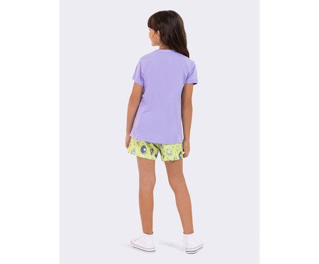 Pijama Manga Curta Infantil Beetlejuice Lilas | Westwing